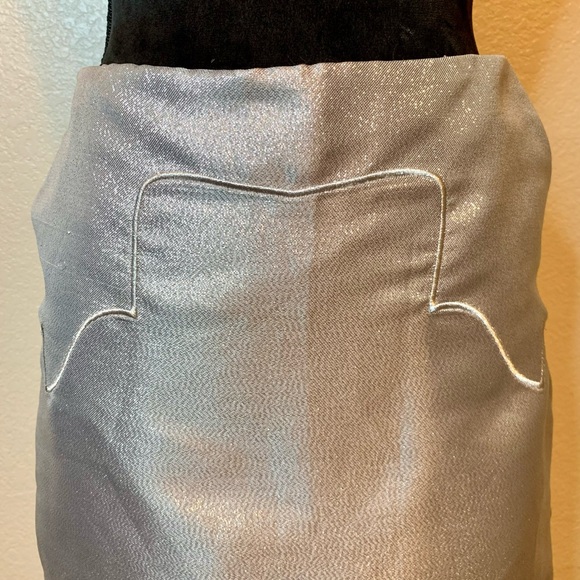 Silver Mini Skirt - Picture 3 of 14